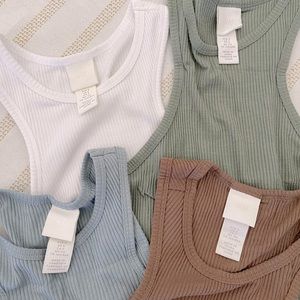 H&M white tank size S EUC